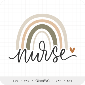 Nurse and Rainbow SVG
